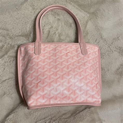 goyard pink small tote|Goyard tote bag with zipper.